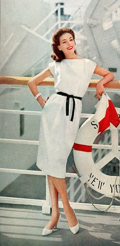 60s 1960s Fashion Women Dresses, Summer Boardwalk, 1960s Fashion Women, 60s Costume, 1960's Style, 1960 Fashion, Anchors Aweigh, Fashion 1960s, Vintage Ideas