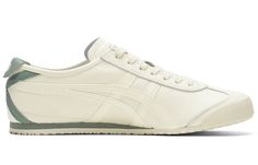 1183B781-103 Classic Cream Sneakers With Leather Sole, Classic Cream Sneakers, Classic Beige Sneakers, Tiger Mexico 66, Onitsuka Tiger Mexico 66, Mexico 66, Marathon Running Shoes, Onitsuka Tiger, Tiger Stripes