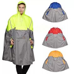 Unisex Hooded Raincoat Rain Poncho Cape Waterproof Cover for Backpack Bike Motor Men Hooded Raincoat Rain Poncho Cape Waterproof Cover for Backpack Bike Motor Please allow 2-4 cm discrepancy due to different measurement method. Due to monitor setting and photo shooting light,there may be slight color difference between the picture and the actual item. Thank you for your understanding. Main Color: red, yellow, orange Size: lenght: 109 cm/43 inch; width: 150 cm/59 in Material: pongee polyester with PU Coated Package include: 1pc SKU: 245-A342/JYY   Payment   We only accept Paypal:  Auction Item Number, your Full Name and Shipping Address MUST be included in the Escrow payment. All payments are expected within 14  days after the auction is closed. All non-pay bidders will be reported to and g D Photo, Bike Motor, Cycling Jacket, Rain Poncho, Waterproof Coat, Rain Gear, Hooded Raincoat, Poncho Cape, Jacket For Men