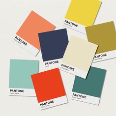 pantone's color swatches are arranged in different colors