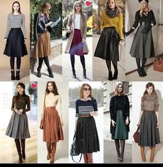 Tea Length Skirt Outfit Casual, Scottish Fashion Woman Modern, January 2024 Fashion, Trendy Outfit Ideas, Rock Outfit, Trendy Outfit, Fashion Hacks Clothes, Midi Skirts, Business Casual Outfits