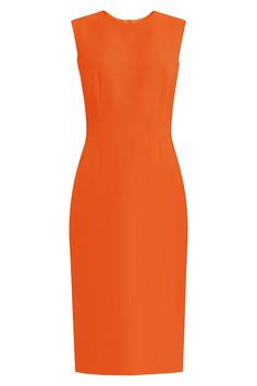 Krew Orange Basic Round Neck Sheath Dress A must have in every closet, a basic, timeless dress that can be worn day or night. Wear it as it is or accessorize it. - Sleeveless - Round Neckline - High quality Italian novelty fabric - Fully lined with light weight fabric - Over the Knee length - Invisible zipper in the back. - Made in the USA. - Ships within 3-5 business days. Please refer to our size chart before placing an order. Dresses Event, High Neck Long Dress, Black Plain Dress, Basic Dress Pattern, Blue Shift Dress, Timeless Dress, Novelty Fabric, Dresses Cocktail, Black Sheath Dress