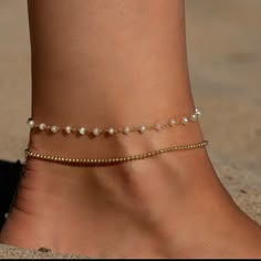 Pearl Anklet Bracelet 14k Gold Filled Metal ( Made To Order In 925 Sterling Silver). Extra Dainty Bracelet With Tiny Freshwater Pearl Beads Chain Gold Filled . I Have Created This Anklet To Wear It With Your Daily Outfits. The Perfect Gift For Your Beloved Ones To Wear Specially On Summer. Details: 14k Gold Filled. Hypoallergenic Also Available In 925 Sterling Silver. Nickel Free Chain Measurements: 9” Inches + 1” Inch Extender Gold Filled Chain. Party Bead Cube Halo Diamond Filled Travel Vacati Anklet Accessories, Pearl Ankle Bracelet, Ankle Bracelets Gold, Silver Chain Anklet, Anklet Gold, Pearl Anklet, Silver Anklet, Ankle Jewelry, Gold Anklet