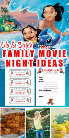 the little mermaid movie night ideas with pictures and information for each child's birthday