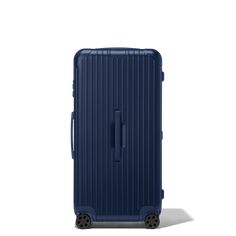 Made of high-performance polycarbonate, RIMOWA Essential is a reliable and lightweight suitcase for your journeys ahead. Find the best travel companion for your business or leisure travels from a vast range of colors and finishes. Ideal for 2 weeks or more of travel, the RIMOWA Essential Trunk Plus in matte blue features several sophisticated functionalities: - Stage-free telescopic handle - RIMOWA Multiwheel® System - TSA-approved locks - Dual-organization interior Includes a complimentary leat Rimowa Trunk, Extra Large Suitcase, Olympic Airlines, Rimowa Essential, Air Transat, Asiana Airlines, Gift Wishlist, Air China, Hard Shell Luggage