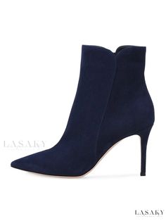 Lasaky - Stylish Suede Pointed Toe Stiletto Heel Womens Ankle Boots Thigh High Boots Summer, Vintage Shoes Men, Slouch Ankle Boots, Designer High Heels, Suede High Heels, Heel Ankle Boots, High Heel Boots Ankle, Womens Ankle Boots, Ankle Strap Heels