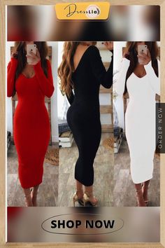 Europe Fashion V-neck Long Sleeve Knitted Sheath Package Hip Bottoming Long Dress Stretch V-neck Sweater Dress For Date Night, Non-stretch V-neck Sweater Dress For Winter, V-neck Bodycon Dress For Winter, V-neck Sweater Dress For Winter Party, Winter Bodycon V-neck Dress, Ribbed V-neck Bodycon Dress For Party, Winter Party V-neck Sweater Dress, V-neck Sweater Dress For Night Out, Elegant Party Sweater Dress