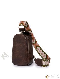 Bird in Bag - Fashionable Solid Color PU Leather Crossbody Bag for Women, Vintage Styled Shoulder Bag with Wide Strap Brown Bags, Bird In Bag, Women Vintage, Bag For Women, Wide Straps, Sling Bag, Leather Crossbody Bag, Leather Crossbody, Pu Leather