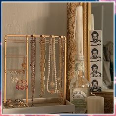 Discover chic jewelry organizer ideas that will transform your collection into a stunning display! From elegant trays to creative wall-mounted solutions, these stylish designs not only keep your jewelry tidy but also enhance your decor. Whether you have a small collection or a vast assortment, find inspiration to showcase your favorite pieces beautifully. Say goodbye to tangled necklaces and mismatched earrings with these innovative organizing tips! Necklace Storage Aesthetic, Jewlwey Organizer Aesthetic, Necklace Stand Aesthetic, Aesthetic Jewellery Holder, Dorm Jewelry Organization, Ring Organizer Aesthetic, Earring Organizer Aesthetic, Diy Jewelry Holder Wall Organizers Necklace Storage, Jewelry Aesthetic Organization