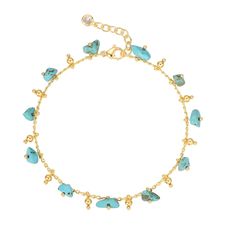 PRICES MAY VARY. BRACELET SIZE-7"+1.5" extender, 14K plated gold. This unique design bracelet is fashionable everyday jewelry, We believe that this beautiful bracelet will bring you an exquisite experience. TURQUOISE CHARM. This exquisite bracelet features shimmering golden hues intertwined with the elegance of turquoise, creating a mesmerizing fusion of colors. HIGH-QUALITY MATERIAL. This dainty gold bracelet is novel in design. The gold bracelet is plated with 14k gold, which is resistant to d Gold Plated Charm Bracelet With Extender As Gift, Gold Plated Charm Bracelet With Extender, Hypoallergenic Gold Dangle Bracelets, Gold Chain Bracelet For Women, Chain Bracelet For Women, Dainty Gold Bracelet, Gold Jewelry Gift, Turquoise Charm, Jewelry Colorful