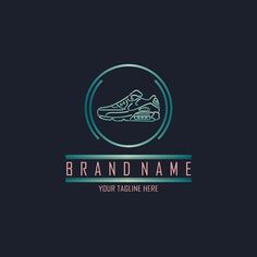 a shoe logo with the name brand name