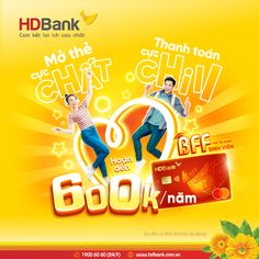 an advertisement for a bank with two men dancing in front of the camera and another man holding