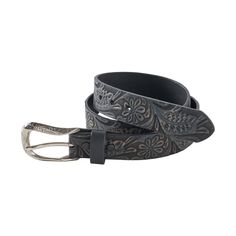 Add the final touch to your outfit with the Natural Reflections� Floral Embossed Western Belt for Ladies. This belt has classic Western-style embossed buffalo leather with floral designs. The thick and soft leather comes together with a silver-colored buckle that also features Western-style etchings and hand-sanded effects. The belt is 38mm wide and has 5-hole adjustability. Imported.  Buffalo leather;   Embossed Western-style floral designs;   Silver-colored buckle with Western-style etchings and hand-sanded effects;   5-hole adjustability; Adjustable Embossed Leather Belt, Lady L, Lady M, Western Belt, Hunting Accessories, Bow Accessories, Western Belts, Buffalo Leather, Final Touch