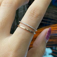 Rose Gold Double Lines Cz Open Ring,Silver Adjustable Ring,Silver Link Open Ring,Minimalist Ring,Silver Open Band,Silver Chain Open Ring,Gift #Ring #Open Ring #Adjustable Ring #Silver Ring #Chunky Ring Everyday Silver Cubic Zirconia Rings, Everyday White Gold Cubic Zirconia Rings, Stackable Rose Gold Diamond Ring In Sterling Silver, Minimalist Rose Gold Stackable Rings With Cubic Zirconia, Double Band Diamond Stackable Rings As Gift, Diamond Double Band Stackable Rings As Gift, Stackable Rose Gold Crystal Diamond Ring, Stackable Rose Gold Cubic Zirconia Rings, Raw Sapphire Ring