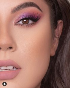 Makeup Ideas For Purple Outfit, Purple Makeup For Wedding, Prom Eye Makeup For Purple Dress, Makeup On Purple Dress, Makeup With Magenta Dress, Violet Dress Makeup, Fuschia Dress Makeup, Wedding Makeup For Purple Dress, Makeup Looks For Magenta Dress