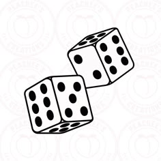 two black and white dices flying in the air