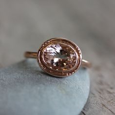 14k Rose Gold and Morganite Oval Halo Ring, Vintage Inspired Milgrain Detail, Made To Order. $898.00, via Etsy. 14k Rose Gold Oval Rings, Oval Gemstone Ring In 14k Rose Gold, Oval 14k Rose Gold Gemstone Rings, Oval 14k Rose Gold Rings, Oval 14k Rose Gold Ring With Gemstone, Vintage Halo Ring, Oval Halo Ring, Rose Gold Morganite Ring, Vintage Halo