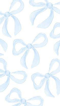 blue bows on white background for wallpaper