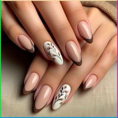 Discover this chic mauve and grey nail design with adorable heart accents, perfect for adding a touch of romance to your look in 2024. This stylish manicure combines soft mauve and grey shades with cute heart details, ideal for date nights or special occasions. Stay on trend with this elegant nail art and explore more romantic nail design ideas. Boho French Tip Nails, Plant Nail Ideas, Nails Acrylic French Tip Color, Gel Nails 2024, Nail Art Designs Brown, Ongles Beiges, French Manicures, Romantic Nails, Casual Nails