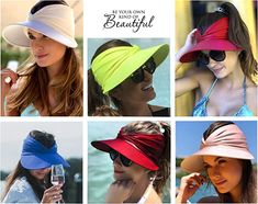 Easy to wear with pony tails soft&light material ✨This has a wide brim , extra protection for your face and eyes from harmful sun rays ✨The open top design makes this womens visor suitable to any hairstyle, then keeps you cool and vented in hot summer. ✨Made of Nylon, more breathable and skin-friendly, ideal for outdoor activities, like beach ,golf, jogging, garden，camping, hiking etc. Width:Hat circumference: 56-65 cm/22.04-25.59 inWide: 24 cm/9.44 inLong: 9.5 cm/3.74 in ❤️Thank you very much f Spring Sun Visor With Uv Protection, Spring Uv Protection Sun Visor, Trendy Summer Visor For Vacation, Casual Summer Visor With Upf 50+, Trendy Summer Outdoor Visor, Wide Brim Uv Protection Visor For Beach Season, Summer Outdoor Brimmed Visor, Trendy Curved Brim Visor With Uv Protection, Brimmed Summer Outdoor Visor