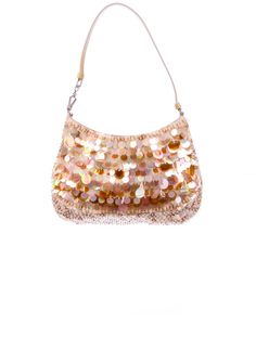 Prada Sequin Bag - Gold Shoulder Bags, Handbags - PRA08109 | The RealReal Sequin Bag, Vintage Handbag, Pretty Bags, Cute Bags, Vintage Handbags, Arm Candy, Luxury Items, Ibiza, Fashion Item