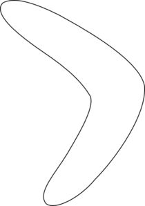 the curved line is drawn in black and white