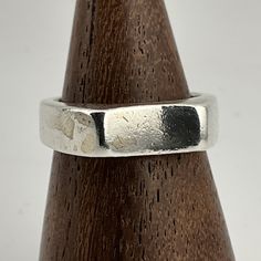 Vintage Sterling Silver Band Ring, UK Size O1/2, US Size 7 1/4, EU Size 54 1/2, Stamped 925, Front Band Width 5.5mm, Weight 7.29 Grams, Lovely Condition Classic Thick Band Rings Stamped 925, Classic Untreated Sterling Silver Rings, Classic Stamped 925 Wide Band Ring For Anniversary, Sterling Silver Rings Bands, Silver Band Ring, Sterling Silver Bands, Silver Band, Sterling Silber, Vintage Sterling Silver