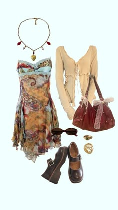 Fall Fairy Aesthetic Outfit, Earthy Whimsical Aesthetic, Earthy Witchy Aesthetic, Whimsigoth Festival Outfits, Demeter Aesthetic Outfit, Whichcore Outfit, Boho Clubbing Outfits, Whimsical Spring Outfits, Gothic Fairy Aesthetic Outfit