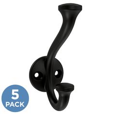 the 5 pack of black wrought iron hooks are available in various sizes and colors