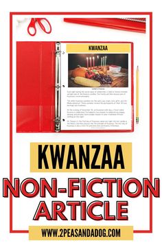 Explore Kwanzaa with this comprehensive Non-fiction Article designed for middle school classrooms. It includes modified and regular versions of the article, MP3 audio files, and three post-reading activities for comprehension, grammar, and writing. The middle school Kwanzaa resource supports diverse learning styles and provides a teacher lesson plan and K-W-L chart. It is ideal for enhancing reading skills and cultural knowledge during the holiday season. Escape Rooms For Kids, Christmas Reading Activities, Writing Middle School, Christmas Writing Prompts, Halloween Writing Prompts