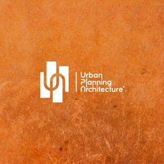 the urban planning architecture logo on an orange background