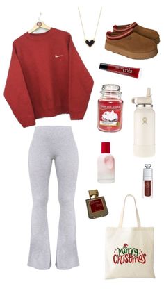 Preppy Christmas Outfit, Outfits Leggins, Cute Christmas Outfits, Outfits To Wear, Lazy Outfits