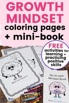 the growth minds coloring pages and mini book for kids