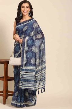 Buy Blue Cotton Block Printed One Minute Saree Online Bohemian Style Blue Saree With Traditional Drape, Blue Bohemian Saree For Navratri, Bohemian Blue Blouse Piece With Dupatta, Blue Bohemian Blouse Piece With Dupatta, Blue Cotton Traditional Wear With Unstitched Blouse, Blue Bohemian Blouse Piece With Zari Work, Blue Cotton Silk Blouse Piece With Sheer Dupatta, Blue Traditional Wear With Sheer Dupatta In Cotton, Festive Bohemian Blue Blouse Piece