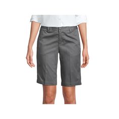 Featuring a wrinkle-resistant construction and a no-gap contoured waistband, these Women's Lands' End Front Blend Chino Shorts are a warm weather must-have.Click on this WOMEN'S GUIDE to find the perfect fit and more! Featuring a wrinkle-resistant construction and a no-gap contoured waistband, these Women's Lands' End Front Blend Chino Shorts are a warm weather must-have. Click on this WOMEN'S GUIDE to find the perfect fit and more! FEATURES Wrinkle resistant construction No-gap contoured waistb Mid-rise Bottoms With Built-in Shorts For Work, Classic Flat Front Bottoms, Spring Workwear Bermuda Shorts With 5-inch Inseam, Stretch Bermuda Shorts For Work With Short Inseam, Workwear Bermuda Shorts With Short Inseam And Stretch, Fitted Bermuda Pants For Work, Twill Weave, High Hips, Plus Size Shorts