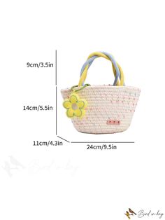 BirdinBag - Versatile Womens Handbag: 2023 Summer Floral Woven Bag for Work, with Handle and Shoulder Strap Casual Bags With Adjustable Strap For Gift, Casual Bags With Adjustable Strap As Gift, Trendy Summer Satchel Gift, Trendy Summer Satchel As Gift, Trendy Summer Satchel For Gift, Cute Bucket Bags For Spring, Spring Gift Shoulder Bag With Double Handle, Summer Gift Bucket Bag, Cute Large Capacity Bags For Summer