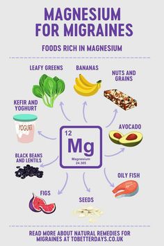 Remedies For Migraines, Foods For Migraines, Magnesium Rich Foods, Natural Remedies For Migraines