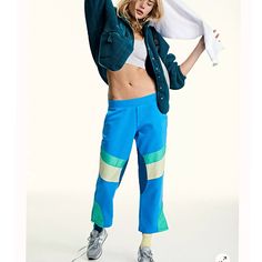 So Cool Low-Slung Sweats Are Featured In A Colorful Patchwork Design With An On-Trend Flare Fit And An Elastic Waistband. Pull-On Style Hip And Back Pockets Slightly Cropped Length Fp Movement A Destination For The Life Well-Lived, Free People Movement Offers Performance-Ready Activewear, Practice-Perfect Styles, And Beyond-The-Gym Staples. We Believe In The Power Of Community, In Supporting And Lifting Each Other, And Always #Movingtogether. Care/Import Machine Wash Cold Import Measurements For Blue Relaxed Fit Sweatpants For Fall, Blue Sweatpants With Elastic Waistband, Blue Fall Sweatpants With Elastic Waistband, Blue Relaxed Fit Sweatpants For Spring, Blue Sporty Sweatpants For Fall, Blue Parachute Pants With Elastic Waistband, Trendy Blue Straight Leg Sweatpants, Blue Stretch Sweatpants For Winter, Winter Parachute Pants With Relaxed Fit