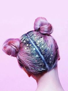 Space Hair, Space Buns, Wacky Hair, Star Hair, Crazy Hair Days, Rainbow Hair