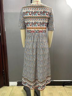 Women's Bohemian Dress Ethnic Floral Print Beach Boho Summer Dress Women's Spring Outfits, Boho Summer Dress, Oxford Street London, Cheap Clothing, Boho Summer Dresses, Beach Boho, Spring Outfits Women, Beauty Expert, Boho Summer