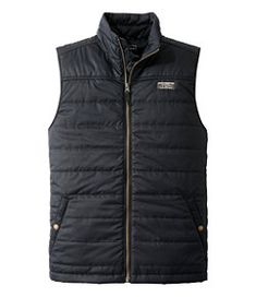 #LLBean: Men's Mountain Classic Puffer Vest Black Vest For Hiking In Fall, Black Hiking Vest Outerwear, Black Winter Vest For Outdoor Work, Black Vest For Outdoor Work In Winter, Casual Vest For Outdoor Work In Fall, Winter Outdoor Vest With Fleece Lining, Casual Nylon Hiking Vest, Black Casual Vest For Outdoor Work, Casual Black Vest For Outdoor Work