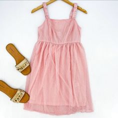 This Blush Colored Babydoll Dress With Textured Fabric Features A Smocked Back And Is Sleeveless. Lined Fits True To Size As A Women's Fit S(2/4) 100% Polyester Pink Spaghetti Straps Mini Dress, Cute Summer Mini Dress For Dress-up, Sleeveless Ruffled Dress For Summer Dress-up, Flowy Sleeveless Dress For Dress-up, Summer Sleeveless Dress With Ruffles For Dress-up, Pink Sleeveless Sundress For Brunch, Pink Sleeveless Dress With Spaghetti Straps For Spring, Summer Sundress With Ruffles For Dress-up, Pink Sleeveless Dress With Spaghetti Straps For Brunch