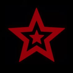 a red star on a black background