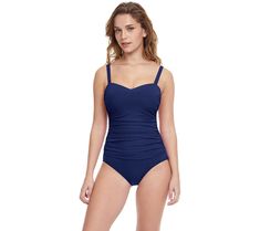 Dive into the season with this D-cup one-piece swimsuit, designed to flatter with side ruching and an underwire bra with foam cups. Adjustable straps help ensure a comfy fit for those sunny days by the water. From Profile by Gottex. Foam Cups, 1 Piece Swimsuit, Tutti Frutti, Swimwear Fashion, Comfy Fits, Underwire Bra, Sunny Days, One Piece Swimsuit, Sunnies