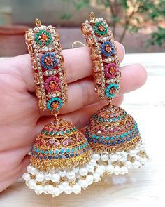 Pearl Jhumkas, Nov 1, Pakistani Wedding, Wedding Things, Wedding Bridal, Bridal Jewelry, Ships