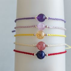 ADJUSTABLE: We use the sliding knot technique - therefore the bracelet is adjustable 16-30cm and fits most wrists/ankles.Bracelet data is manual measurement, there may be a little error. Natural Crystal Beads Woven Bracelet purple Gemstone Bracelets Braided Energy Bracelet For Women Strawberry Quartz Bead Gift for her Adjustable Purple Bracelets As A Gift, Adjustable Purple Bracelets For Gifts, Adjustable Purple Bracelet For Gift, Adjustable Purple Bracelet Gift, Purple Beaded Friendship Bracelet With Sliding Knot, Purple Resizable Bracelets For Friendship, Adjustable Gemstone Beads Friendship Bracelets For Healing, Adjustable Casual Crystal Bracelet, Adjustable Purple Spiritual Bracelets