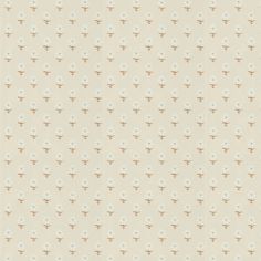 a beige and white wallpaper with small flowers on the bottom, in an abstract pattern