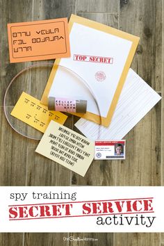 spy training secret service activity for kids