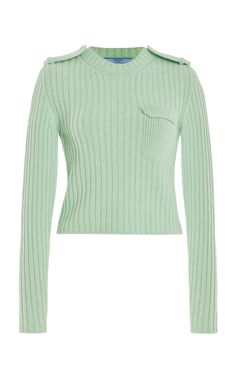 Mint Sweater, Prada Fashion, Silk Cardigan, Cashmere Wool, Green Sweater, Tailored Trousers, Cashmere Sweater, Knitwear Women, Knitting Designs