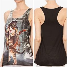 This Bear Dance Tank Top Is One You Will Want In Your Wardrobe. Cute Steampunk Kitty Graphic, Racer Back Style Tank, Great For Warmer Weather New Tags No Flaws Measurements: L 25.5” Pit To Pit 15.5” Bundle Multiple Items And Save, Extra Savings On Bundles +Gift. Tags Ignore: Goth Gothic Kill City Dolls Kill #Punk Cute Gothic Rocker #Heavymetal Retro Y2k #Mallgoth Edgy Stretch Tank Top With Graphic Print, Fitted Alternative Style Tank Top With Graphic Print, Fitted Black Emo Tank Top, Fitted Black Emo Style Tank Top, Fitted Graphic Print Tank Top For Alternative Fashion, Fitted Trendy Tank Top For Alternative Fashion, Fitted Punk Tank Top With Graphic Print, Black Fitted Grunge Tank Top, Punk Stretch Tank Top For Halloween